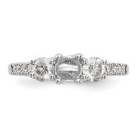 14kw 1 1/5ct Lab Grown Diamond VS/SI+ G+ Complete 3 Stone Eng Ring