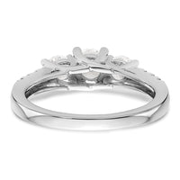 14kw 1 1/5ct Lab Grown Diamond VS/SI+ G+ Complete 3 Stone Eng Ring