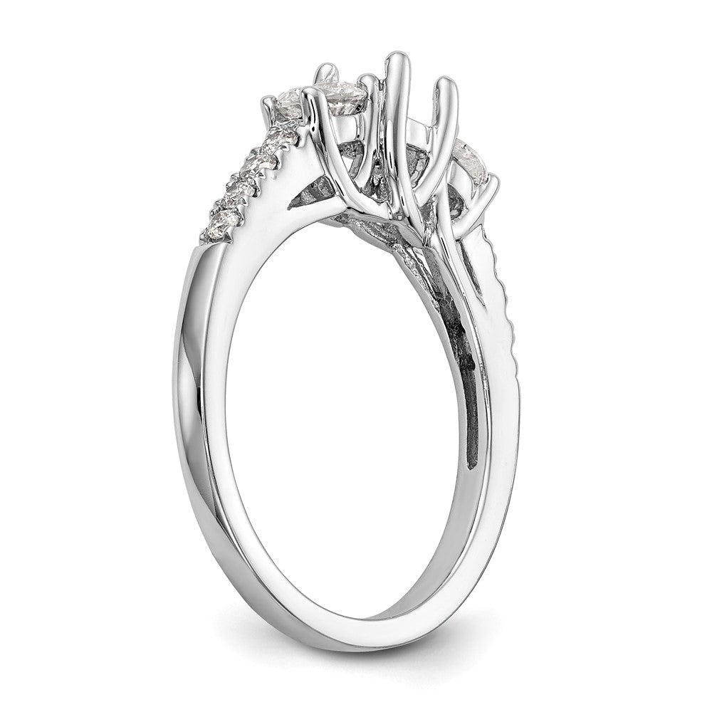 14kw 1 1/5ct Lab Grown Diamond VS/SI+ G+ Complete 3 Stone Eng Ring