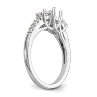 14kw 1 1/5ct Lab Grown Diamond VS/SI+ G+ Complete 3 Stone Eng Ring