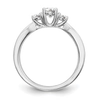 14k White Gold 5/8 ct Lab Grown Diamond VS/SI+ G+ 3 Stone Comp Eng Ring