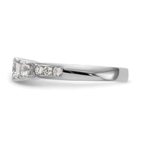 14kw 1 1/2ct Lab Grown Diamond VS/SI+ G+ Complete 3 Stone Eng Ring