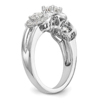 14kw 1 1/3ct Lab Grown Diamond VS/SI+ G+ Comp Three Stone Eng Ring