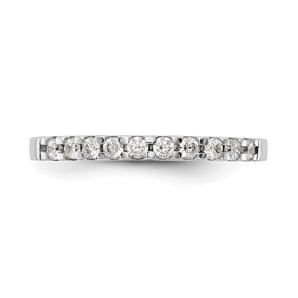 14k White Gold 1/3ct Lab Grown Diamond VS/SI+ G+ Comp Wedding Band