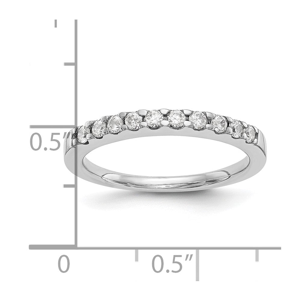 14k White Gold 1/3ct Lab Grown Diamond VS/SI+ G+ Comp Wedding Band