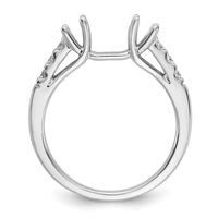 14k White Gold 1/2ct Lab Grown Diamond VS/SI+ G+ Semi Peg Set Eng Ring