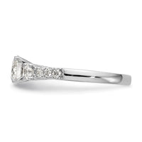 14k White Gold 1/2ct Lab Grown Diamond VS/SI+ G+ Semi Peg Set Eng Ring