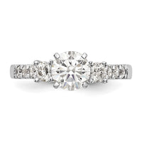 14k White Gold 1/2ct Lab Grown Diamond VS/SI+ G+ Semi Peg Set Eng Ring