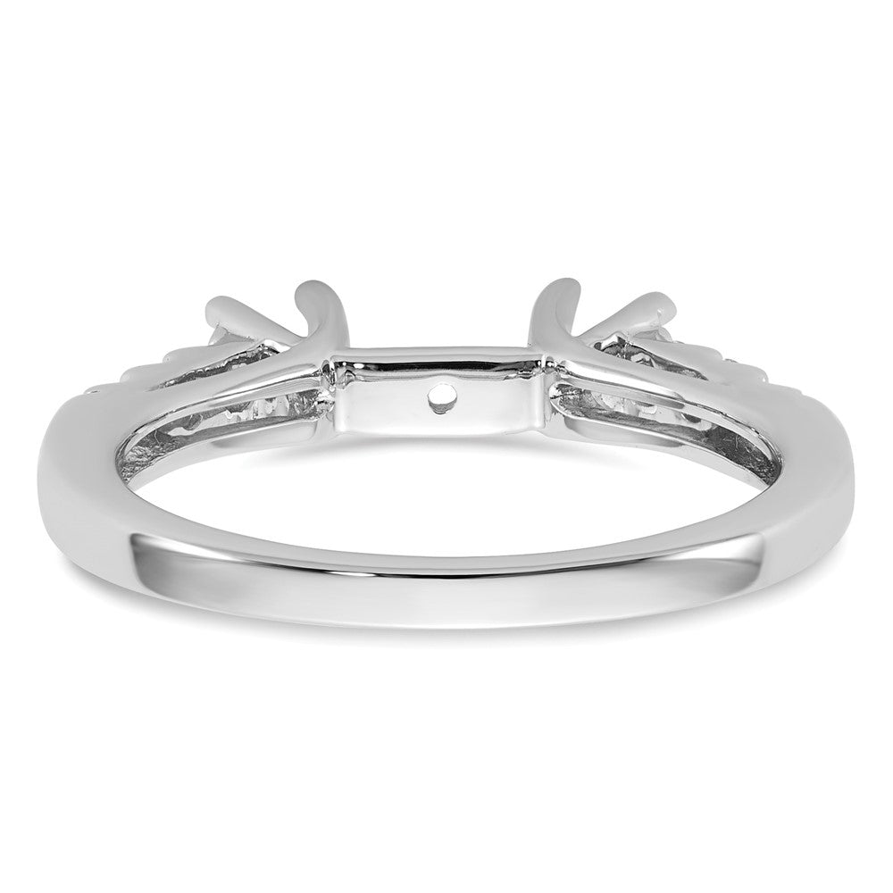 14k White Gold 1/2ct Lab Grown Diamond VS/SI+ G+ Semi Peg Set Eng Ring