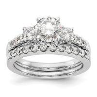 14k White Gold 1/2ct Lab Grown Diamond VS/SI+ G+ Semi Peg Set Eng Ring