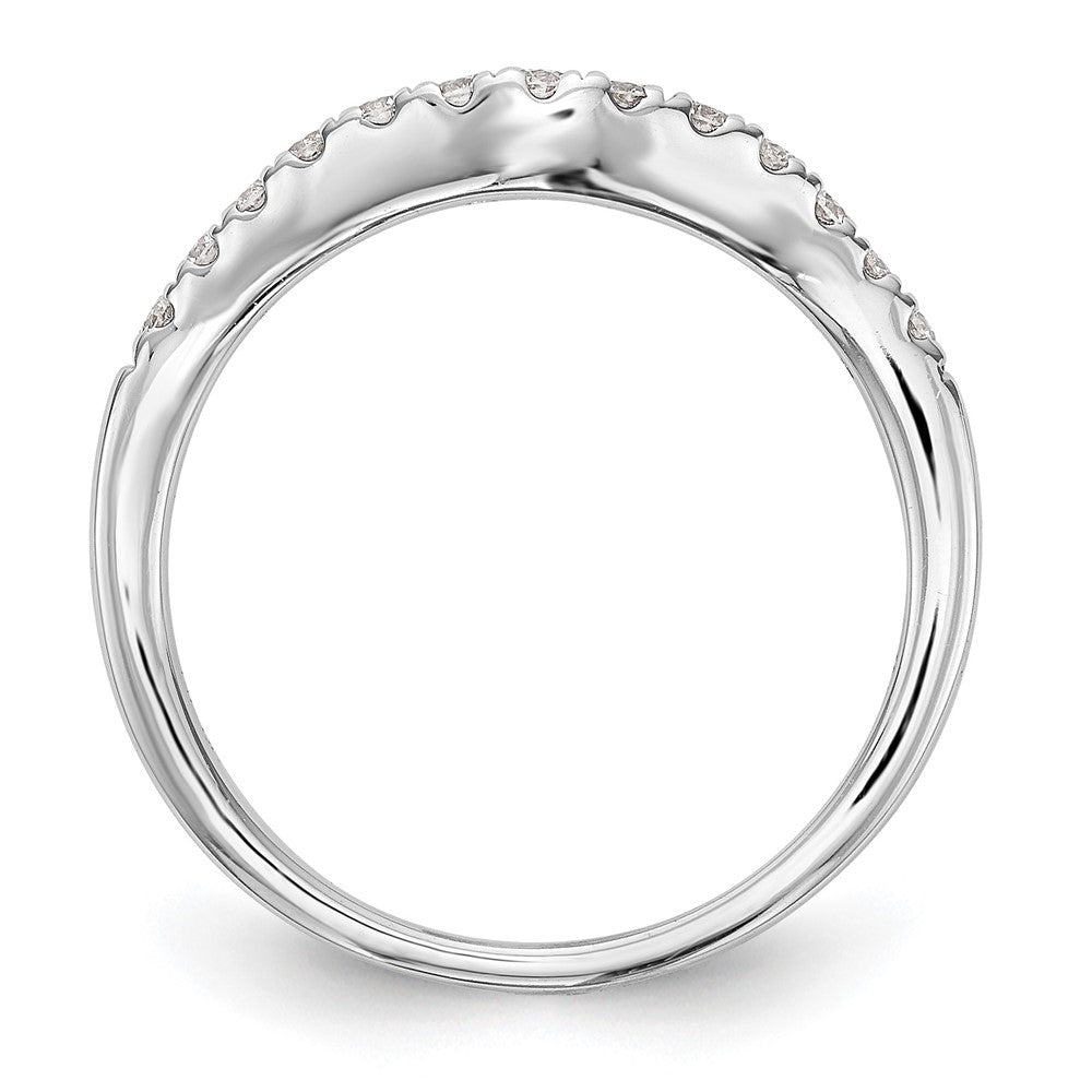 14k White Gold 1/3ct Lab Grown Diamond VS/SI+ G+ Comp Wedding Band