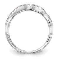 14k White Gold 1/3ct Lab Grown Diamond VS/SI+ G+ Comp Wedding Band