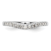 14k White Gold 1/3ct Lab Grown Diamond VS/SI+ G+ Comp Wedding Band
