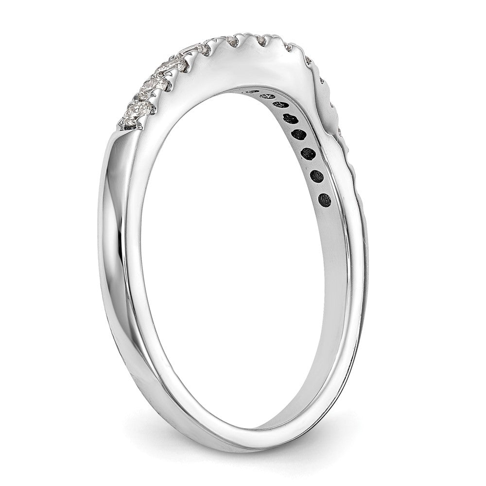 14k White Gold 1/3ct Lab Grown Diamond VS/SI+ G+ Comp Wedding Band