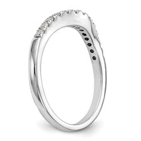 14k White Gold 1/3ct Lab Grown Diamond VS/SI+ G+ Comp Wedding Band