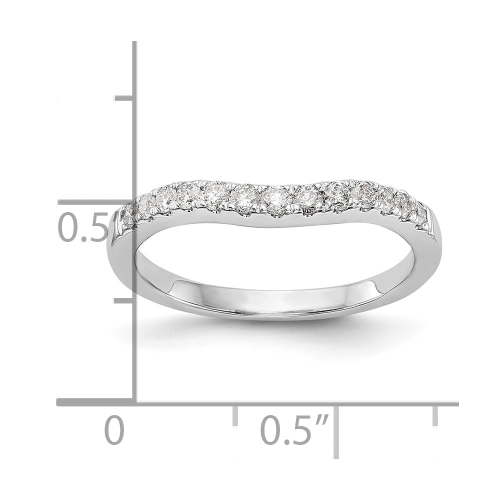 14k White Gold 1/3ct Lab Grown Diamond VS/SI+ G+ Comp Wedding Band