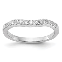 14k White Gold 1/3ct Lab Grown Diamond VS/SI+ G+ Comp Wedding Band