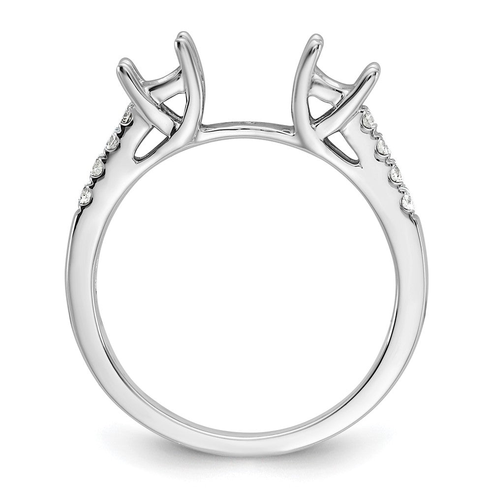 14k White Gold 5/8ct Lab Grown Diamond VS/SI+ G+ Semi Peg Set Eng Ring