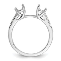 14k White Gold 5/8ct Lab Grown Diamond VS/SI+ G+ Semi Peg Set Eng Ring