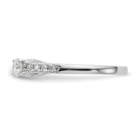 14k White Gold 5/8ct Lab Grown Diamond VS/SI+ G+ Semi Peg Set Eng Ring