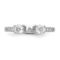 14k White Gold 5/8ct Lab Grown Diamond VS/SI+ G+ Semi Peg Set Eng Ring