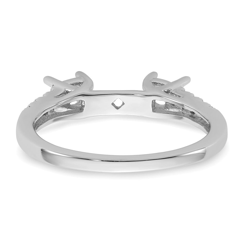 14k White Gold 5/8ct Lab Grown Diamond VS/SI+ G+ Semi Peg Set Eng Ring