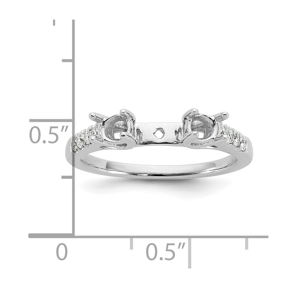 14k White Gold 5/8ct Lab Grown Diamond VS/SI+ G+ Semi Peg Set Eng Ring