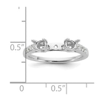 14k White Gold 5/8ct Lab Grown Diamond VS/SI+ G+ Semi Peg Set Eng Ring