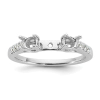 14k White Gold 5/8ct Lab Grown Diamond VS/SI+ G+ Semi Peg Set Eng Ring