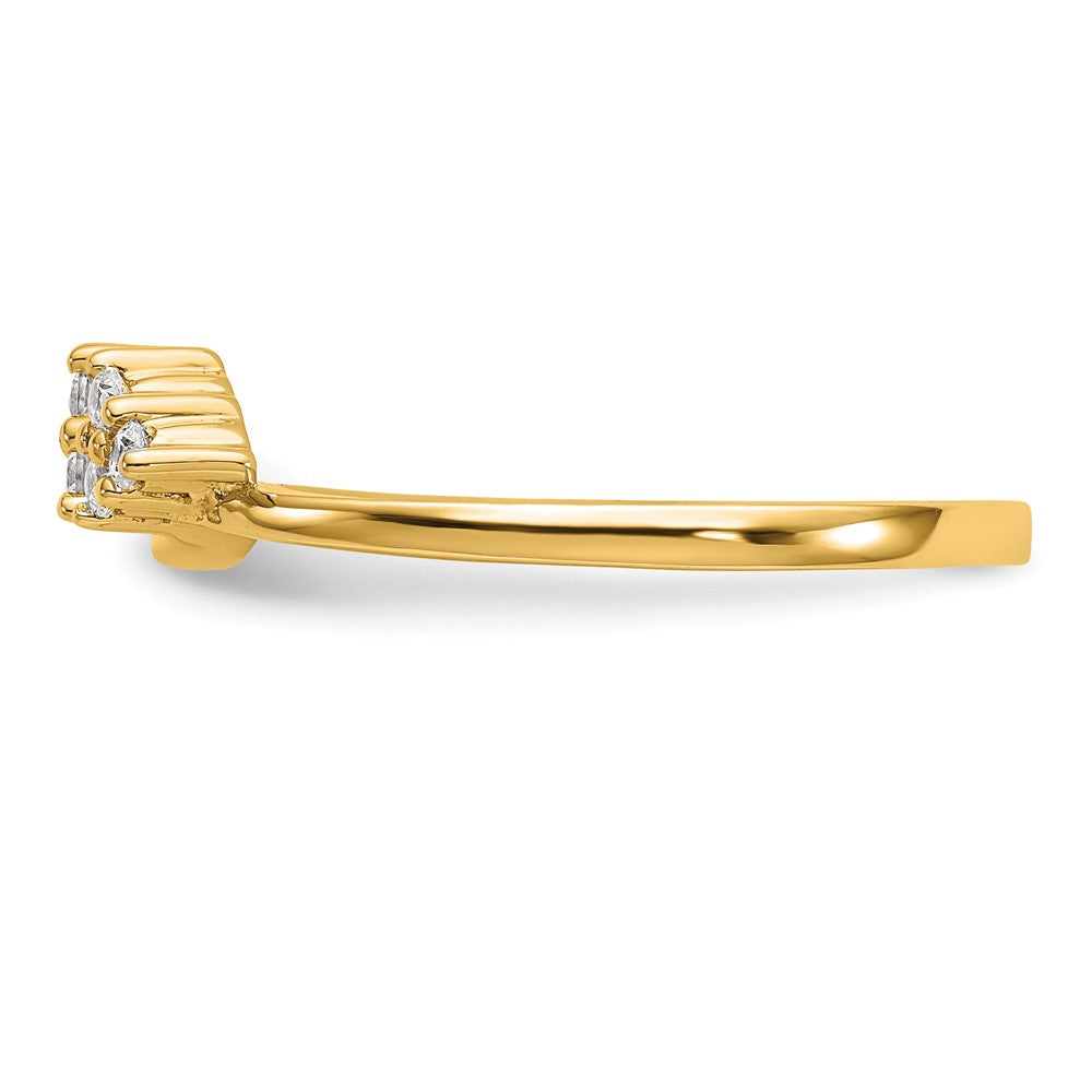 14k 1/8 ct Lab Grown Diamond VS/SI+ G+ Complete Ring Wrap