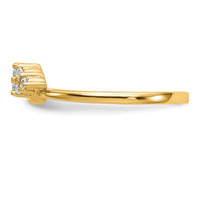 14k 1/8 ct Lab Grown Diamond VS/SI+ G+ Complete Ring Wrap