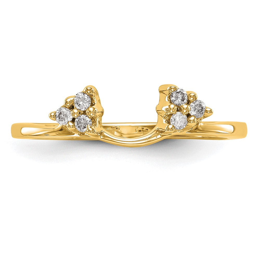 14k 1/8 ct Lab Grown Diamond VS/SI+ G+ Complete Ring Wrap