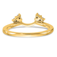 14k 1/8 ct Lab Grown Diamond VS/SI+ G+ Complete Ring Wrap