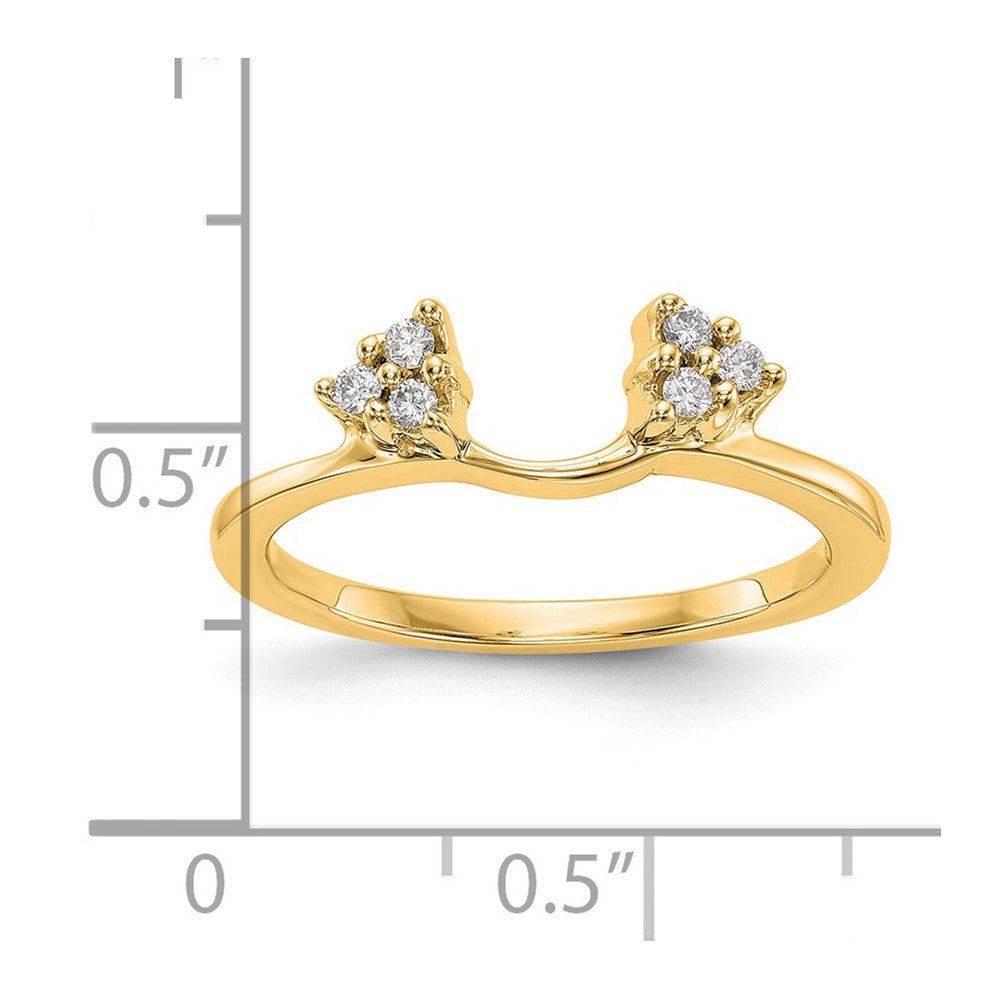 14k 1/8 ct Lab Grown Diamond VS/SI+ G+ Complete Ring Wrap