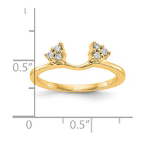 14k 1/8 ct Lab Grown Diamond VS/SI+ G+ Complete Ring Wrap