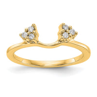 14k 1/8 ct Lab Grown Diamond VS/SI+ G+ Complete Ring Wrap
