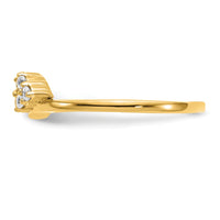 14k 1/6 ct Lab Grown Diamond VS/SI+ G+ Complete Ring Wrap