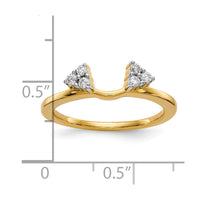 14k 1/6 ct Lab Grown Diamond VS/SI+ G+ Complete Ring Wrap