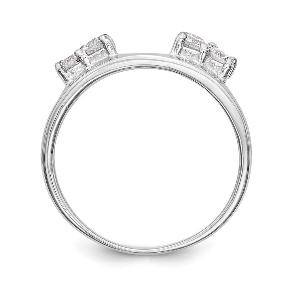 14k White Gold 1/3 ct Lab Grown Diamond VS/SI+ G+ Complete Ring Wrap