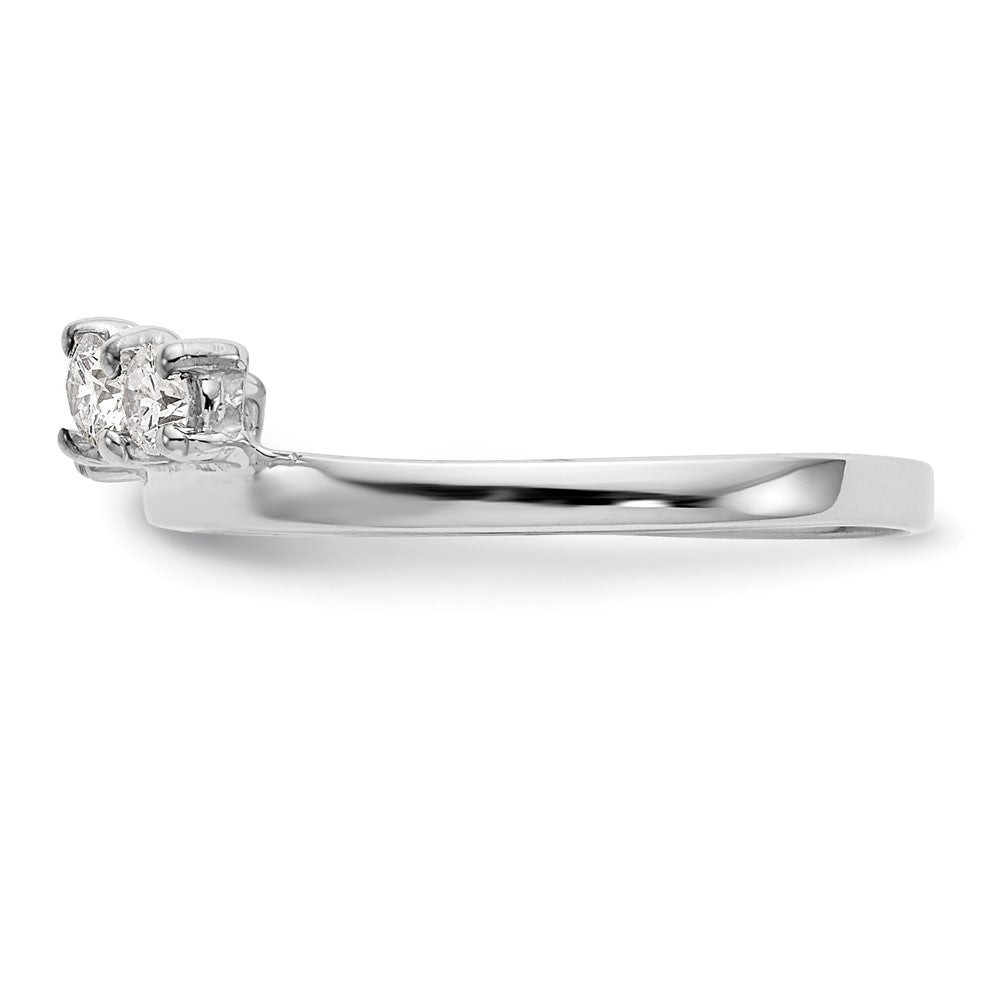 14k White Gold 1/3 ct Lab Grown Diamond VS/SI+ G+ Complete Ring Wrap