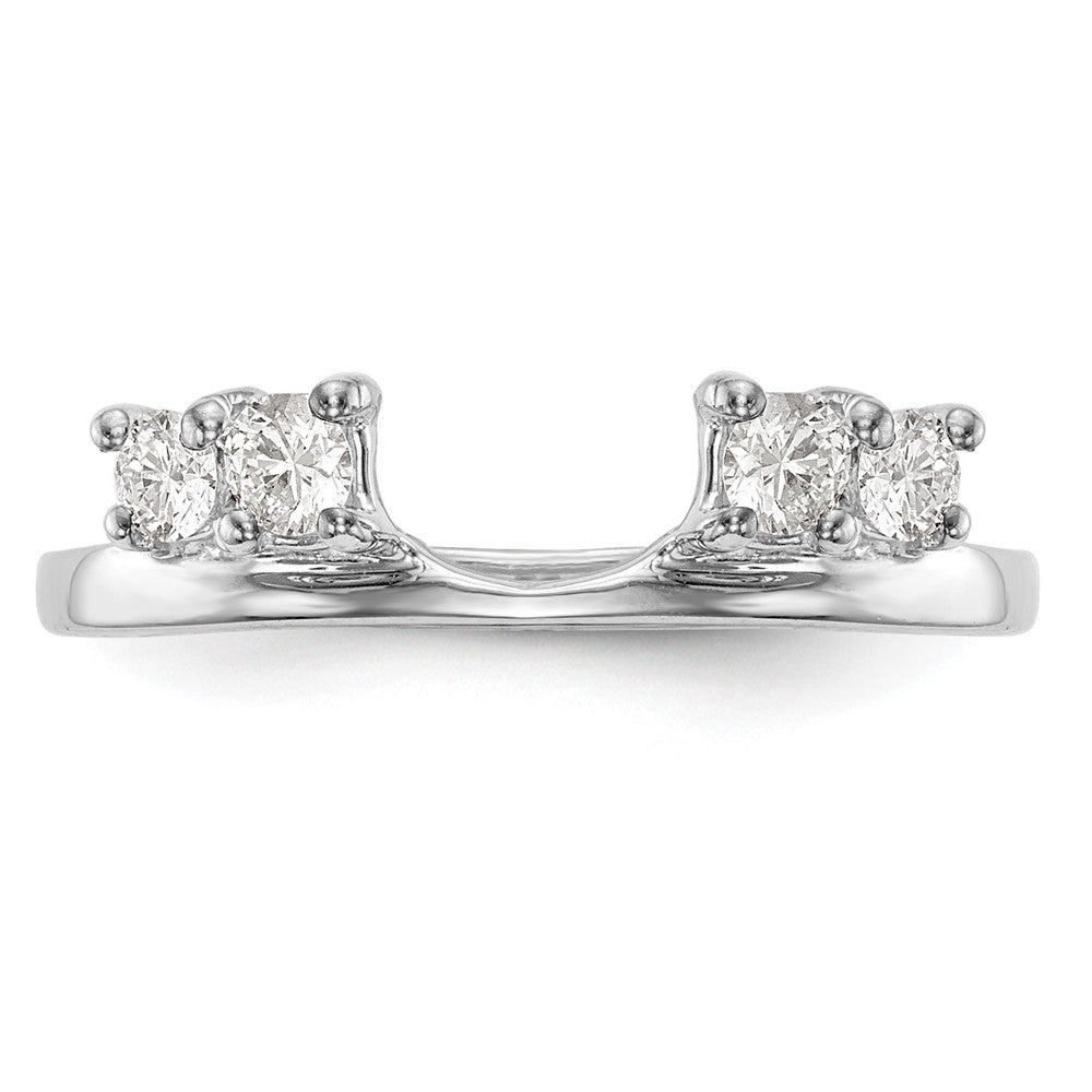 14k White Gold 1/3 ct Lab Grown Diamond VS/SI+ G+ Complete Ring Wrap