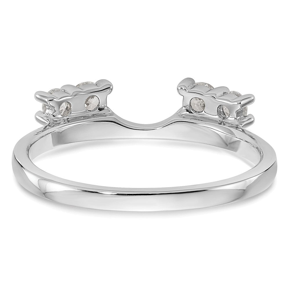 14k White Gold 1/3 ct Lab Grown Diamond VS/SI+ G+ Complete Ring Wrap