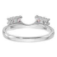14k White Gold 1/3 ct Lab Grown Diamond VS/SI+ G+ Complete Ring Wrap