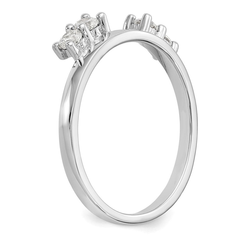 14k White Gold 1/3 ct Lab Grown Diamond VS/SI+ G+ Complete Ring Wrap