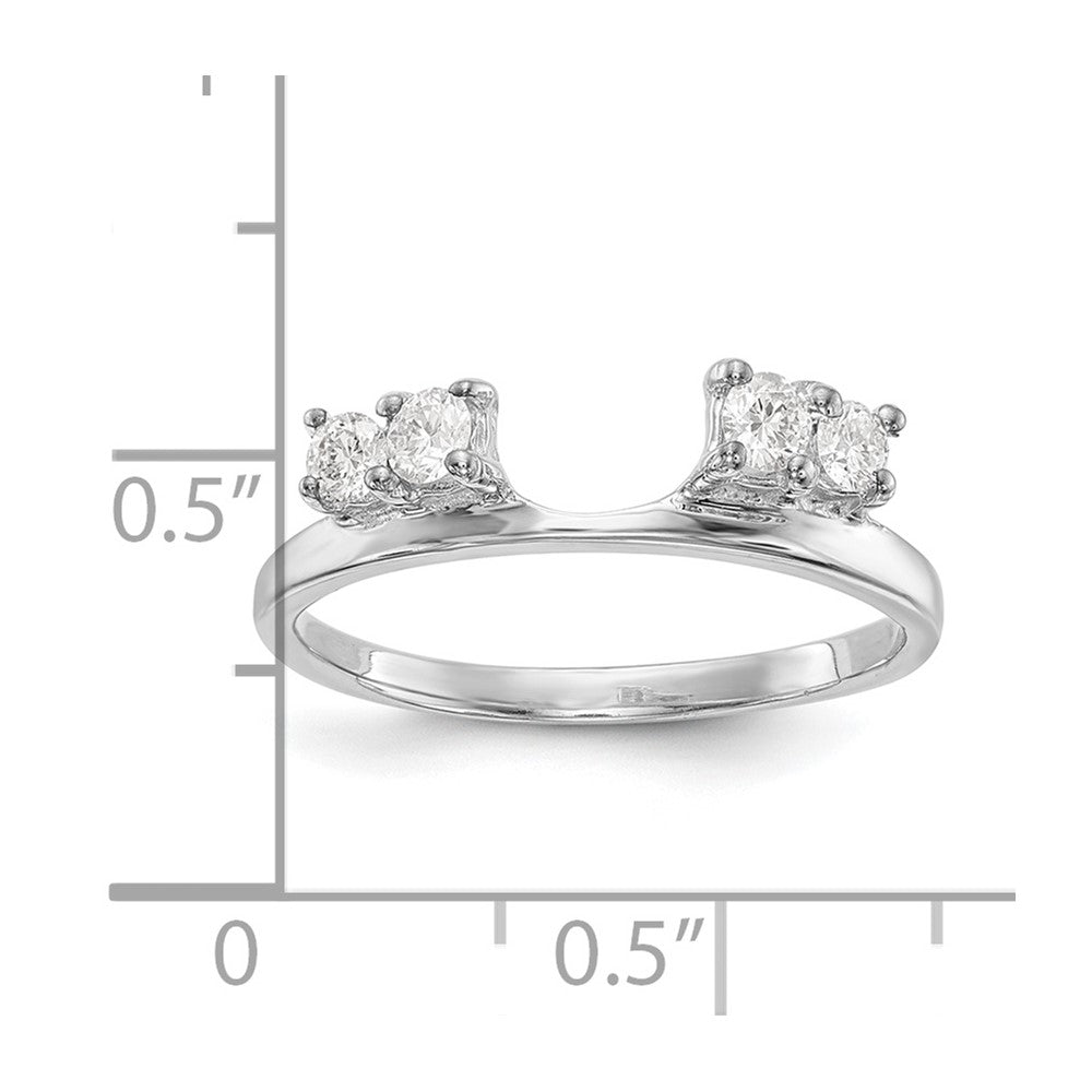 14k White Gold 1/3 ct Lab Grown Diamond VS/SI+ G+ Complete Ring Wrap