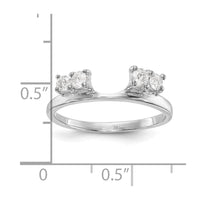 14k White Gold 1/3 ct Lab Grown Diamond VS/SI+ G+ Complete Ring Wrap