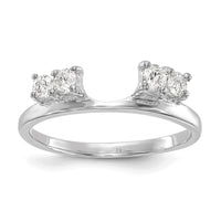 14k White Gold 1/3 ct Lab Grown Diamond VS/SI+ G+ Complete Ring Wrap