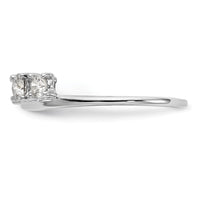 14k White Gold 1/2 ct Lab Grown Diamond VS/SI+ G+ Complete Ring Wrap