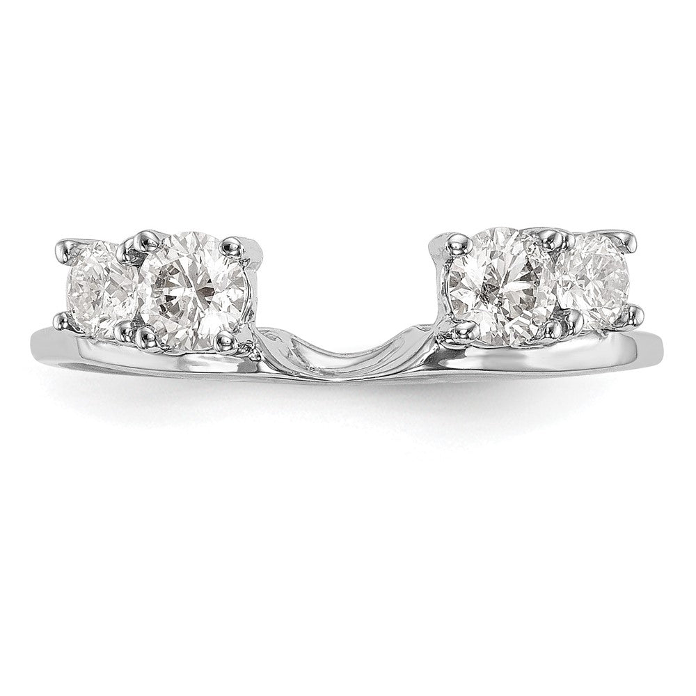 14k White Gold 1/2 ct Lab Grown Diamond VS/SI+ G+ Complete Ring Wrap