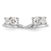 14k White Gold 1/2 ct Lab Grown Diamond VS/SI+ G+ Complete Ring Wrap